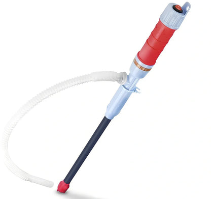 Portable electric mini plastic oil transfer pump with blue/red options and vertical shaft