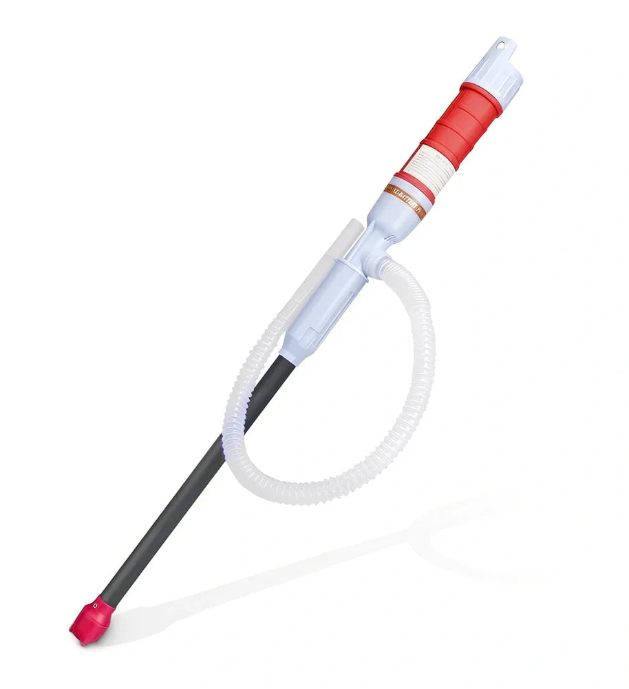 Portable electric mini plastic oil transfer pump with blue/red options and vertical shaft