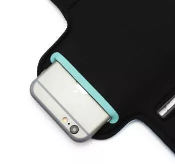 Adjustable outdoor phone arm band with full touch screen access in multiple colors