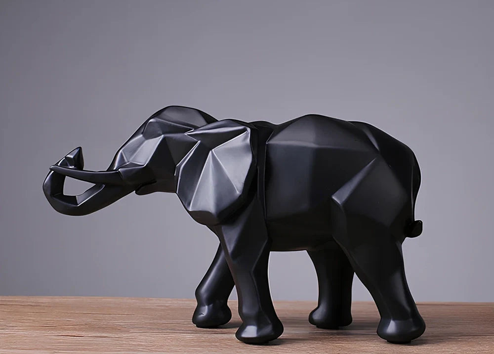 Gold resin animal sculpture, 26 cm tall, 0.75 kg weight, eco-friendly for home decor and gifts