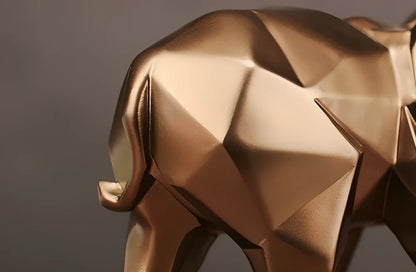 Gold resin animal sculpture, 26 cm tall, 0.75 kg weight, eco-friendly for home decor and gifts