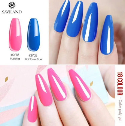 15g colored crystal nail extension glue with UV protection in various colors