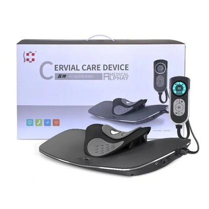 Electric neck massager with adjustable strength for pain relief, portable design