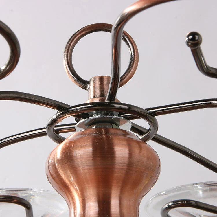 Bronze metal wine glass rack for upside down storage, dimensions 32x26x26CM