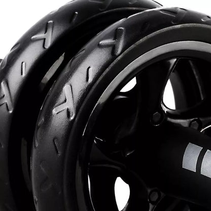 Silent Two-Wheeled Abdominal Wheel with black EVA wheels and foam handles