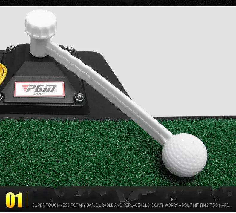 Multi-functional Golf Swing Trainer with durable rubber base and PP grass surface