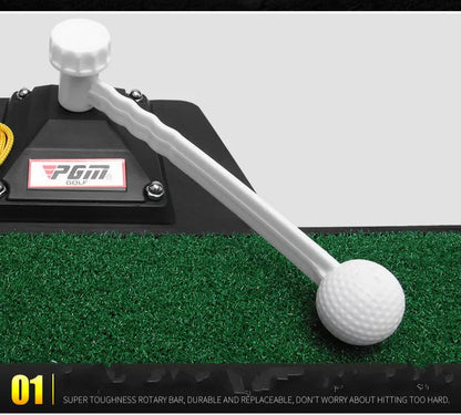 Multi-functional Golf Swing Trainer with durable rubber base and PP grass surface