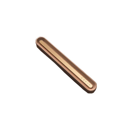 Car vent clip aromatherapy ornament in walnut or metallic grey with long strip design