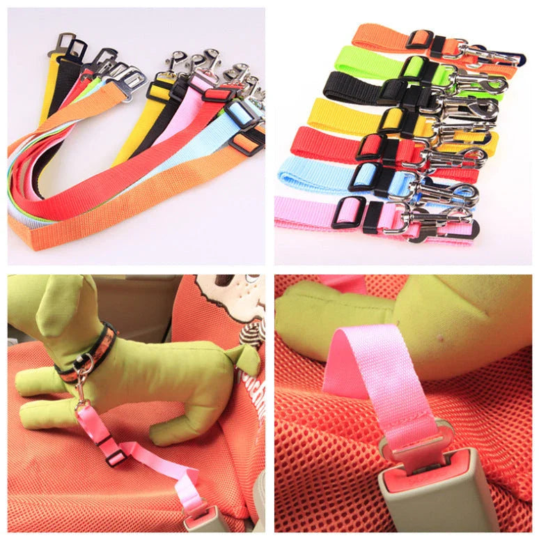 Adjustable Seatbelt Dog Leash for Secure and Comfortable Car Rides with Pets