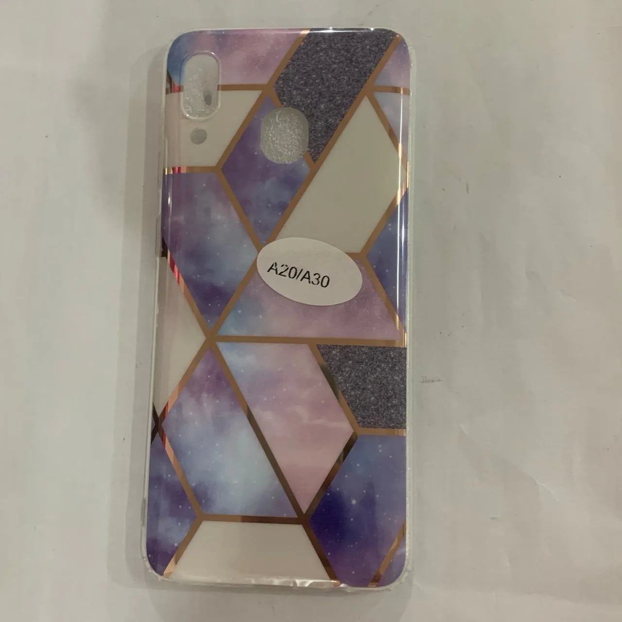 Electroplated marble mobile phone case in various colours for Huawei and Samsung models, showing slim TPU back cover design