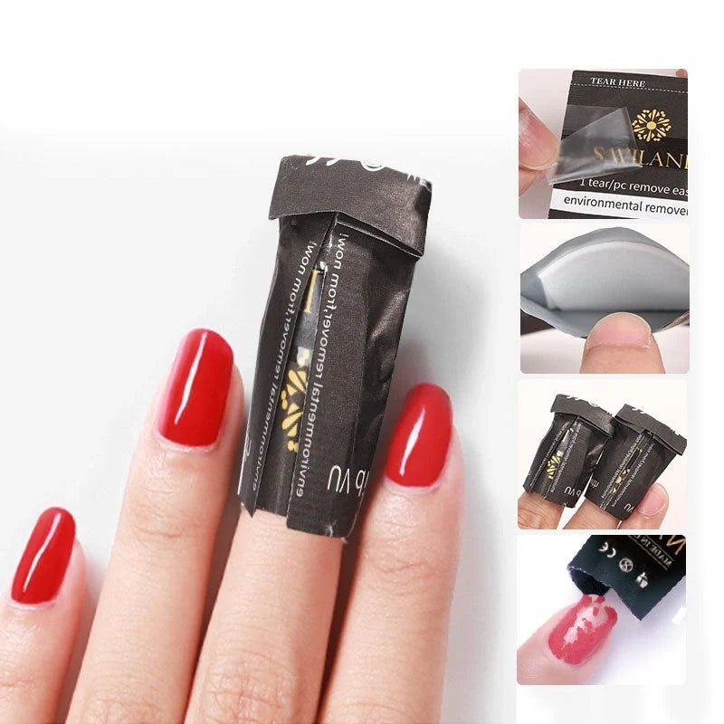 Quick-Release Nail Polish Remover Wraps for effortless and eco-friendly polish removal