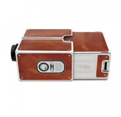 Portable mobile phone projector DIY kit with zoom lens and projector box for iPhone and Android phones.