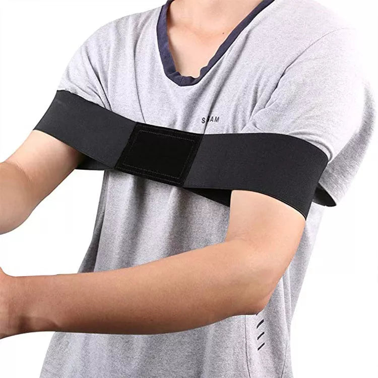 Black Golf Hand Movement Correction Belt with elastic band for swing improvement