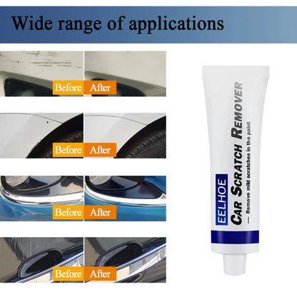 A car polish cream product that effectively removes light scratches and restores the vehicle's original shine