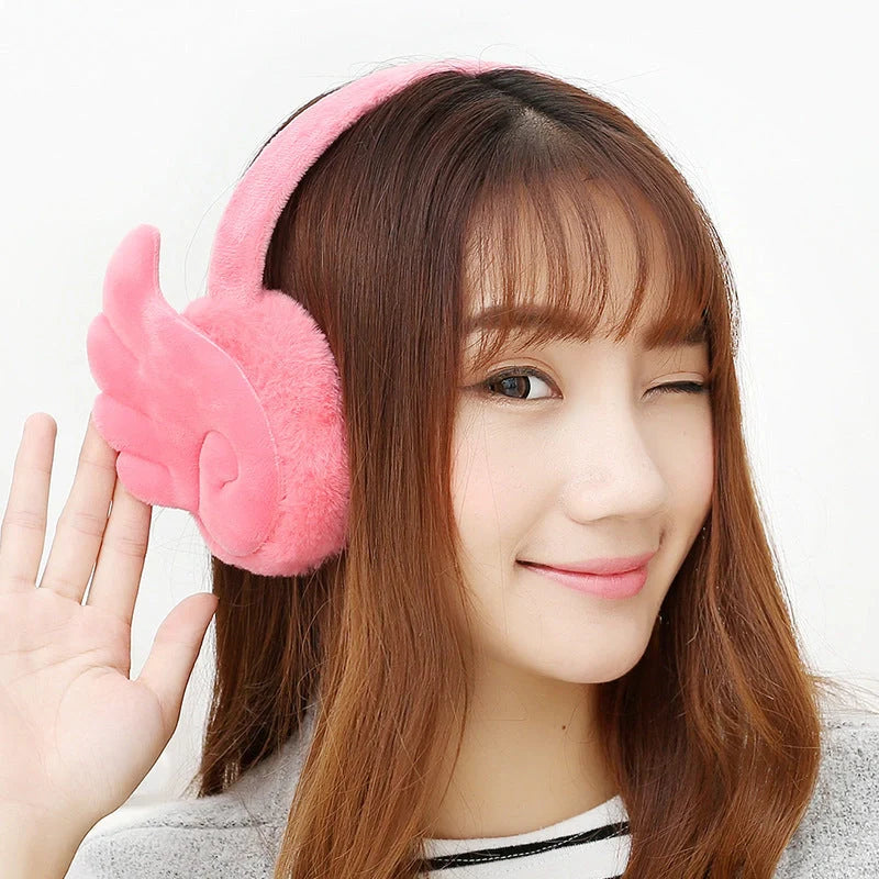 Girls Plush Earmuffs in various colors for winter warmth and style