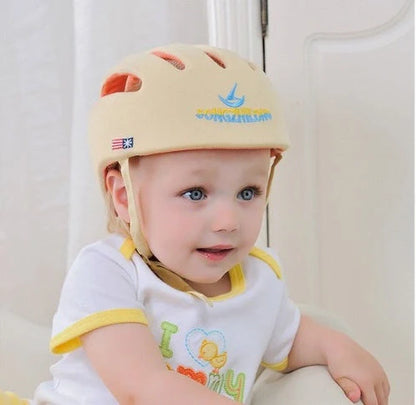 Adjustable baby safety helmet with anti-shock foam for toddlers in various colors