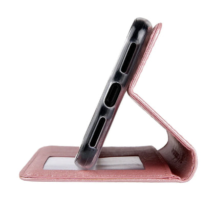 PU leather flip phone case with card slots for iPhone in multiple colour options