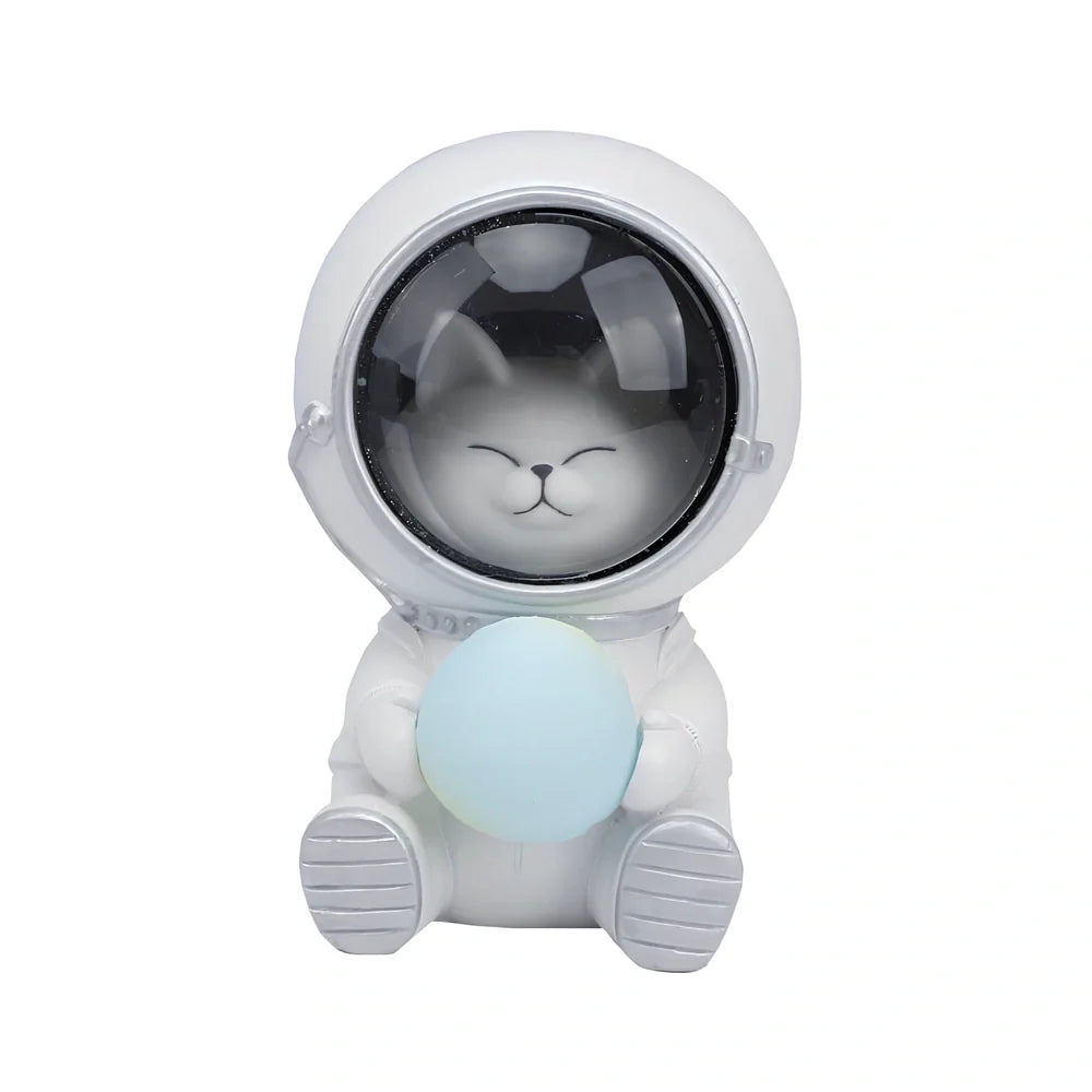 Starry sky animal atmosphere night light with resin construction measuring 9.5x10.5x13cm