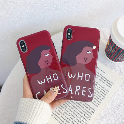 Stylish phone case with a vibrant illustration of a carefree brown-skinned girl, featuring a whimsical design inspired by Japanese and Korean style.