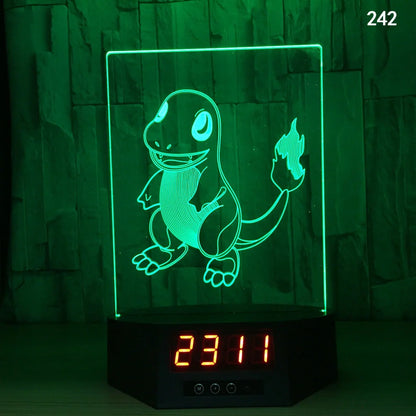 Blue dolphin-shaped table lamp with glowing 3D design and remote control on wooden surface