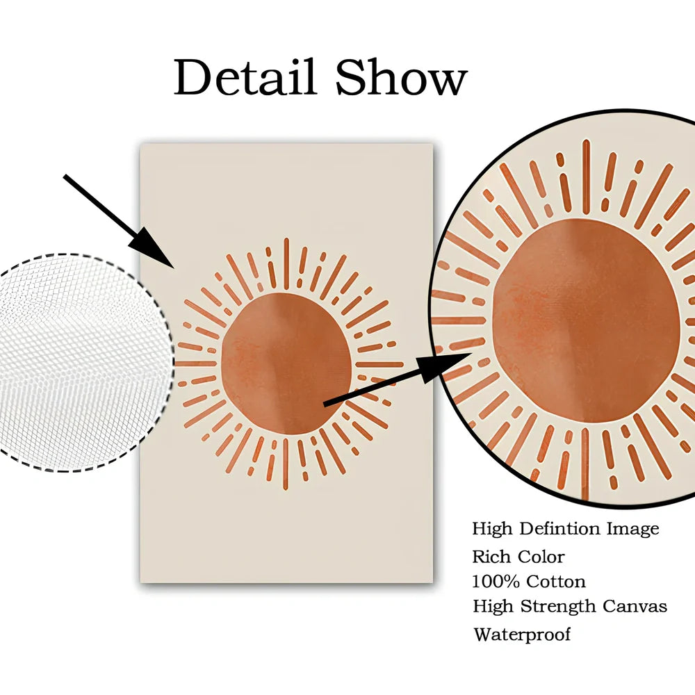 Pink abstract Nordic canvas painting in 30x40cm size with aluminium alloy frame, micro-jet printed for living room display