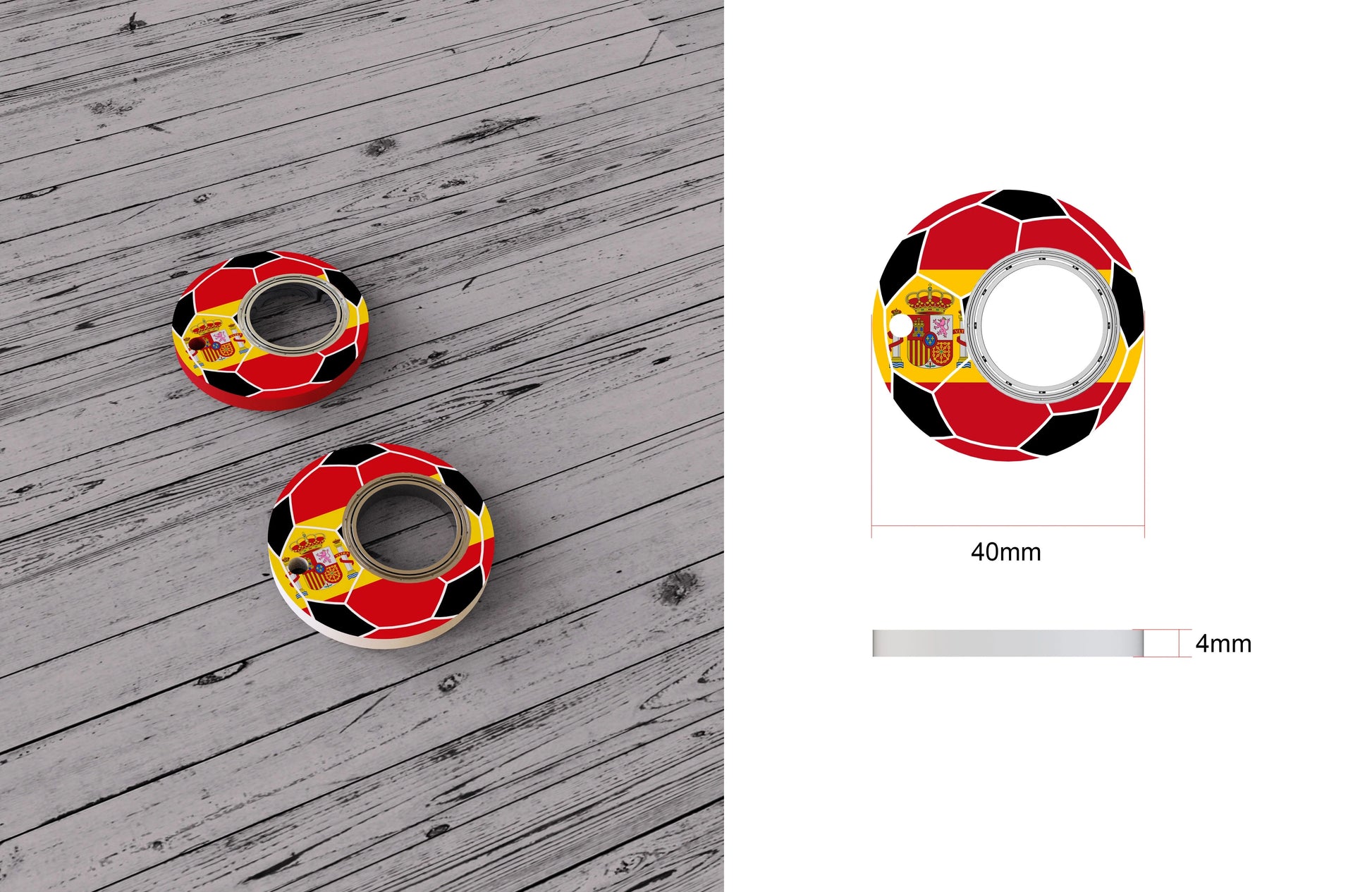 Football World Cup Fidget Spinner Keychain with Bottle Opener - Stress Relief Tool