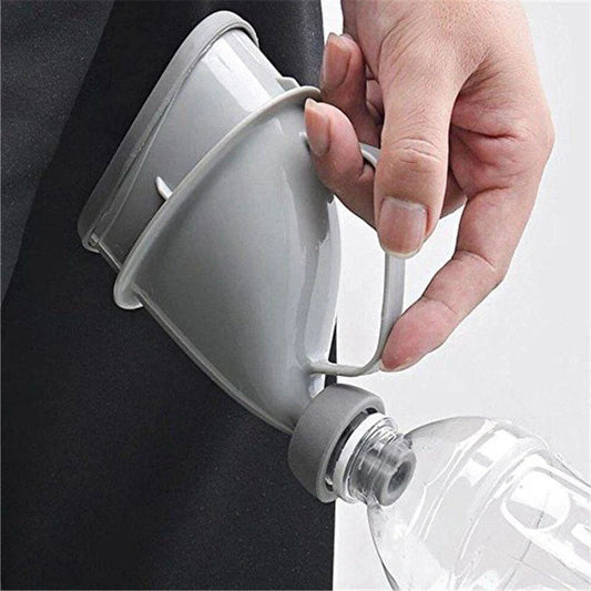 Compact portable urinal for travel and outdoor use, made from durable PP material