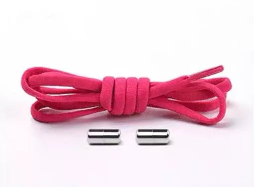 Lazy Laces shoe laces with metal buckles in various colors for a secure fit