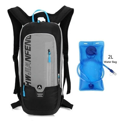 Medium cloth outdoor cycling backpack with balanced dimensions for even weight distribution