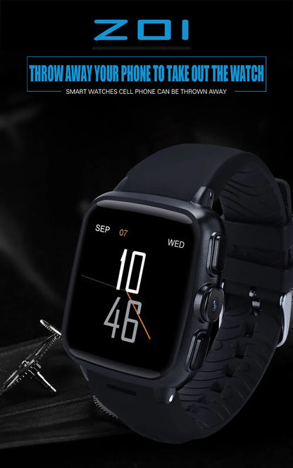Z01smart watch in black or white with 1.54-inch HD screen and USB 2.0 port