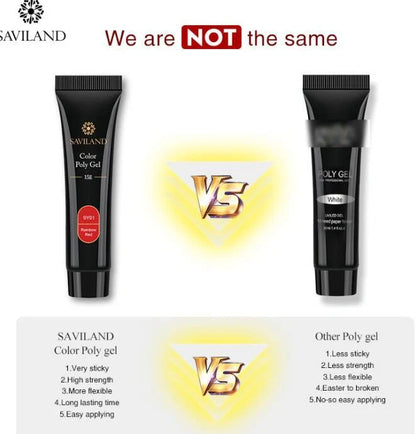 15g colored crystal nail extension glue with UV protection in various colors