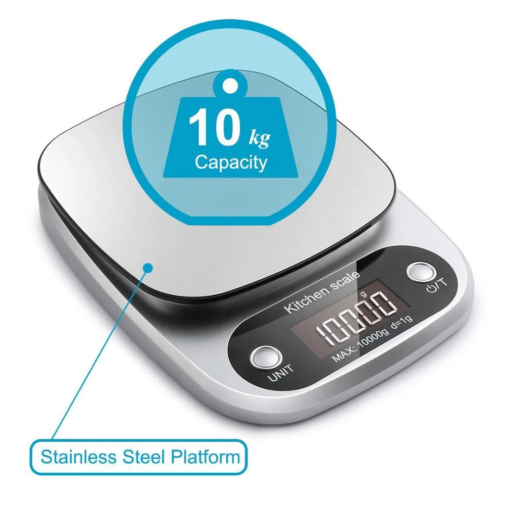 Precision kitchen scale with dual weighing modes for accurate cooking and baking