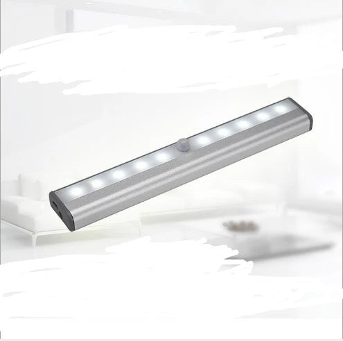 Motion-activated LED cabinet light with infrared sensor for hands-free convenience and energy-efficient illumination