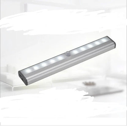 Motion-activated LED cabinet light with infrared sensor for hands-free convenience and energy-efficient illumination