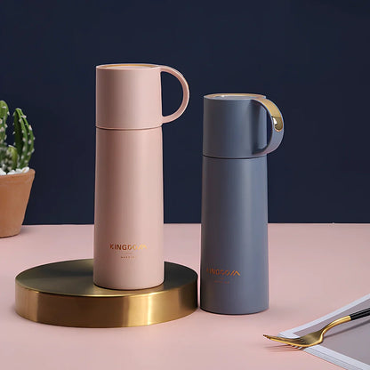 350ml stainless steel insulated water bottle with vacuum technology and leakproof seal in blue colour option