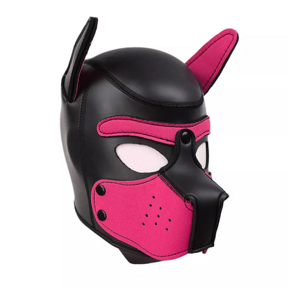 Adjustable CR Rubber Dog Headgear in multiple colors for secure fit