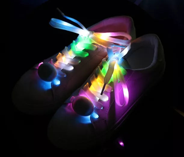 Nylon street dance luminous shoelaces in five vibrant colors