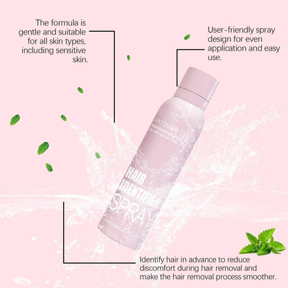 Dermaplaning Hair Removal Spray for smooth, hair-free facial skin with botanical extracts