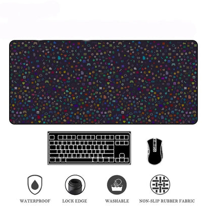 Gaming computer mouse pad with heat transfer technology showing cloth surface and rubber base
