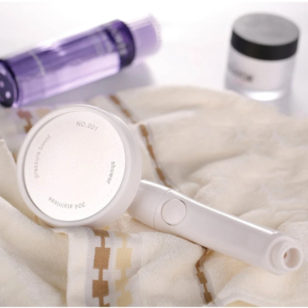 Automatic pressure shower with switch control in silver finish, 230x90x50mm ABS construction