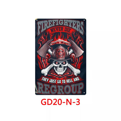 Retro tin painting wall hanging with American retro design, 30x20cm