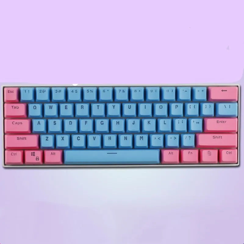 PBT transparent keycap set with matte texture and OEM height for RK61, GANSS ALT61, GH60 and I610T keyboards