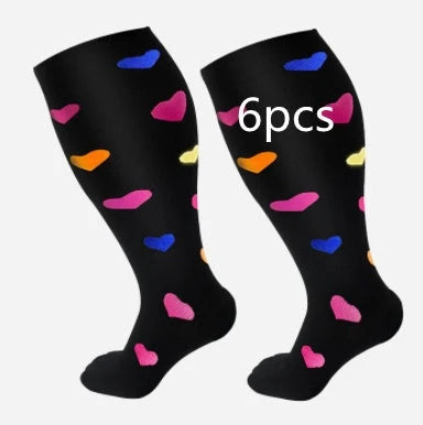 Premium plus-size compression socks with bamboo fibers for superior comfort and support