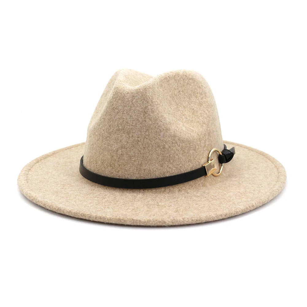 Classic jazz top hat in wool blend available in Dark Grey, Beige, and Black