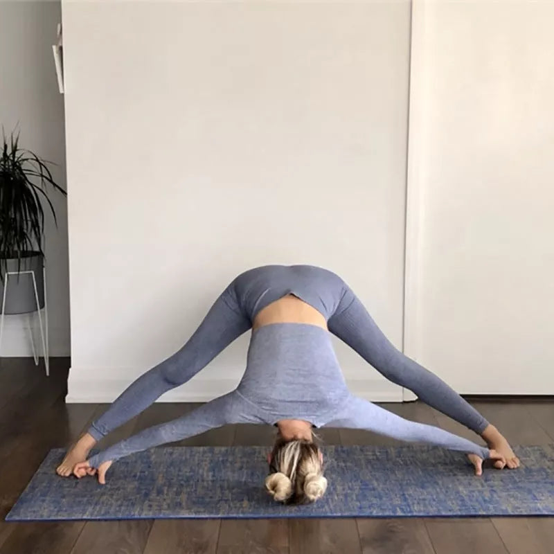 Anti-slip sports yoga mat in various colors, perfect for yoga and fitness