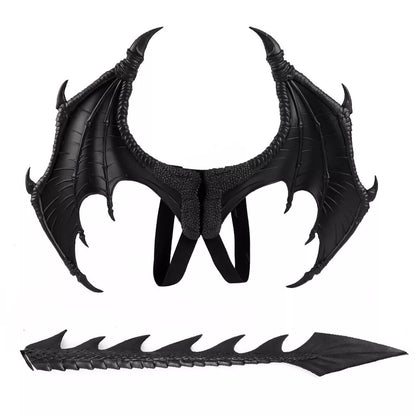 Halloween Dragon Wings Toy in green, red, blue, and black for costume parties
