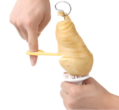 Potato manual cutter with stainless steel blade and ABS resin handle for slicing vegetables