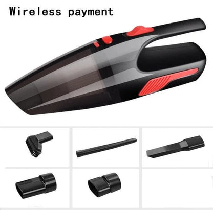 Powerful handheld vacuum cleaner with attachments for easy car cleaning and maintenance