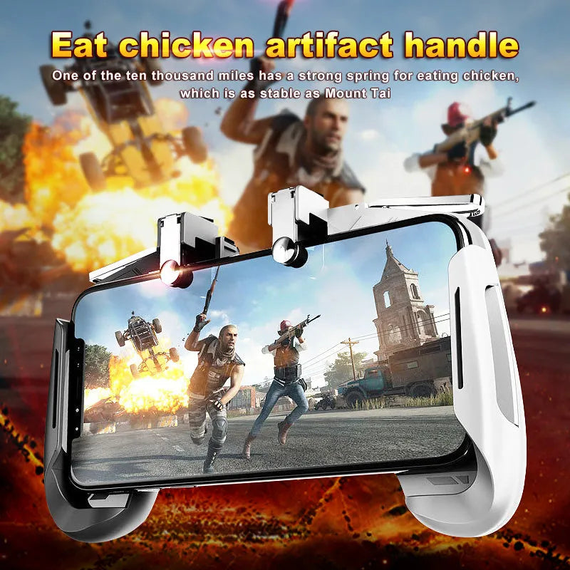 AK16 colourful extendable mobile phone gamepad with L1R1 triggers on an adjustable clamp
