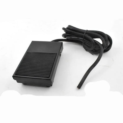 Metal welding foot switch pedal with rubber pads and 1.8 metre cable attached